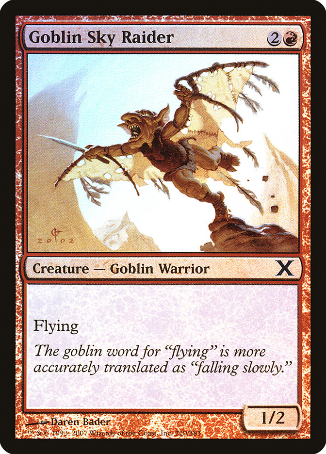 Goblin Sky Raider (Premium Foil) [Tenth Edition] | Rock City Comics