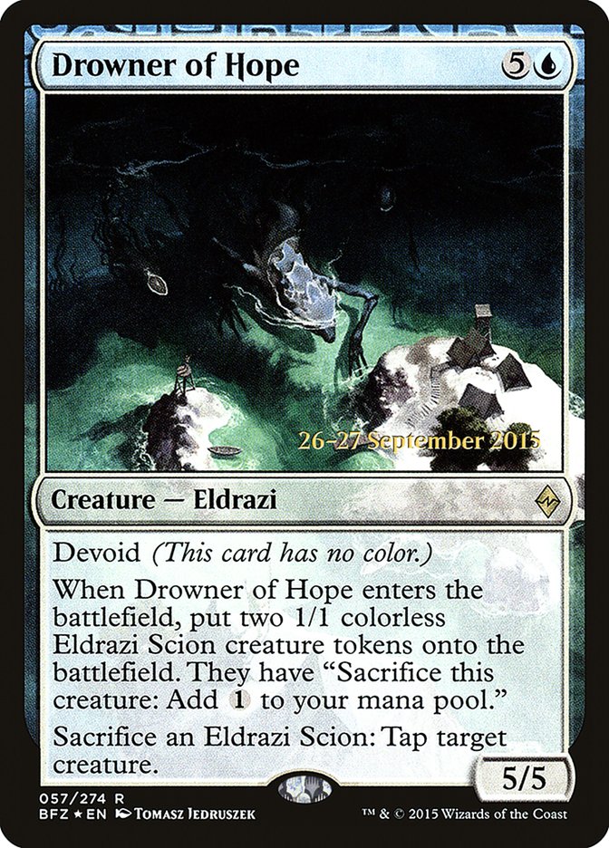 Drowner of Hope  [Battle for Zendikar Prerelease Promos] | Rock City Comics