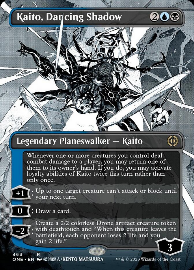 Kaito, Dancing Shadow (Borderless Manga Step-and-Compleat Foil) [Phyrexia: All Will Be One] | Rock City Comics