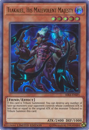 Tlakalel, His Malevolent Majesty [RIRA-ENSP1] Ultra Rare | Rock City Comics