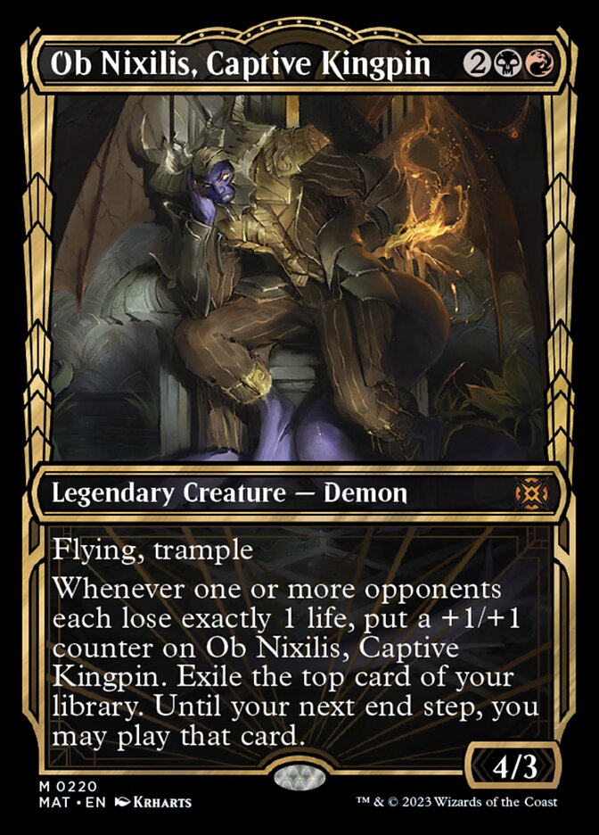 Ob Nixilis, Captive Kingpin (Showcase Halo Foil) [March of the Machine: The Aftermath] | Rock City Comics