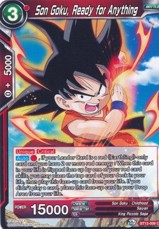 Son Goku, Ready for Anything [BT12-006] | Rock City Comics