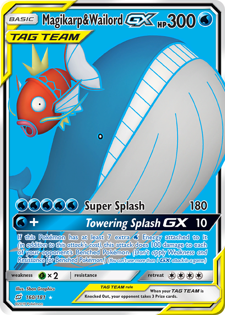 Magikarp & Wailord GX (160/181) [Sun & Moon: Team Up] | Rock City Comics