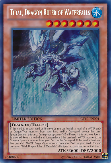 Tidal, Dragon Ruler of Waterfalls [CT10-EN001] Secret Rare | Rock City Comics