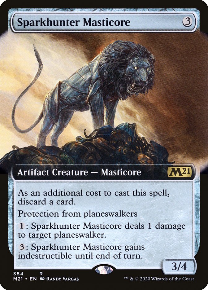 Sparkhunter Masticore (Extended) [Core Set 2021] | Rock City Comics