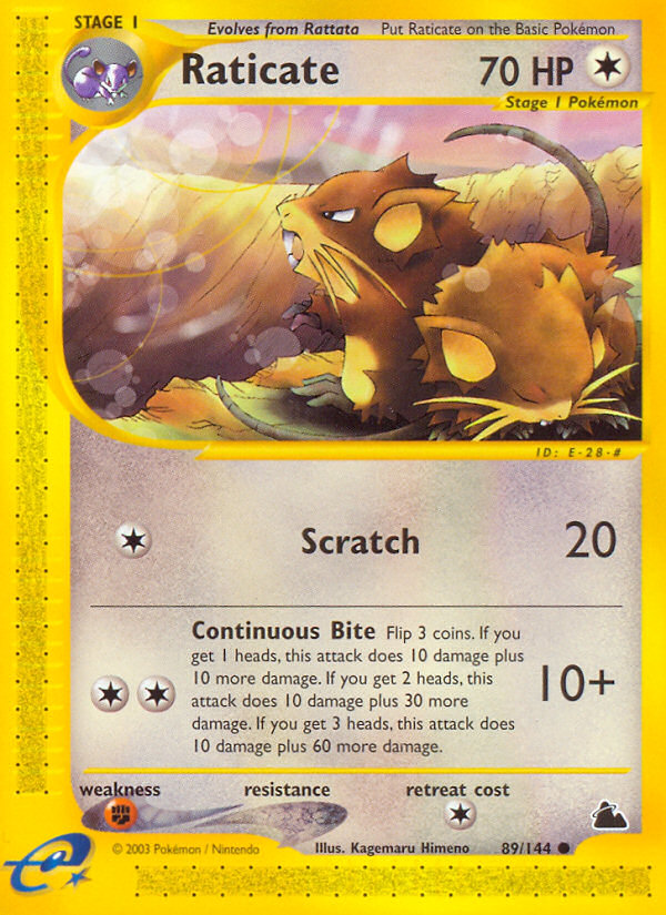 Raticate (89/144) [Skyridge] | Rock City Comics