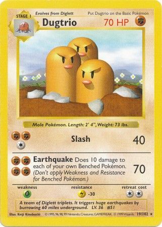 Dugtrio (19/102) [Base Set Shadowless Unlimited] | Rock City Comics