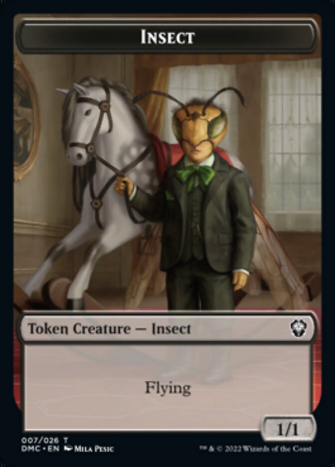 Phyrexian // Insect Double-sided Token [Dominaria United Tokens] | Rock City Comics