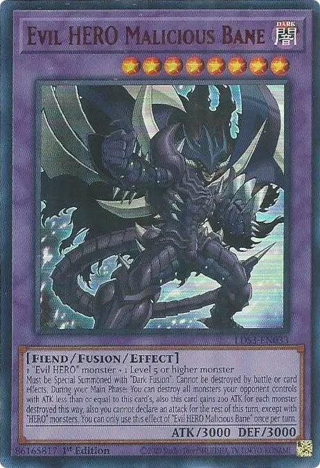 Evil HERO Malicious Bane (Red) [LDS3-EN033] Ultra Rare | Rock City Comics