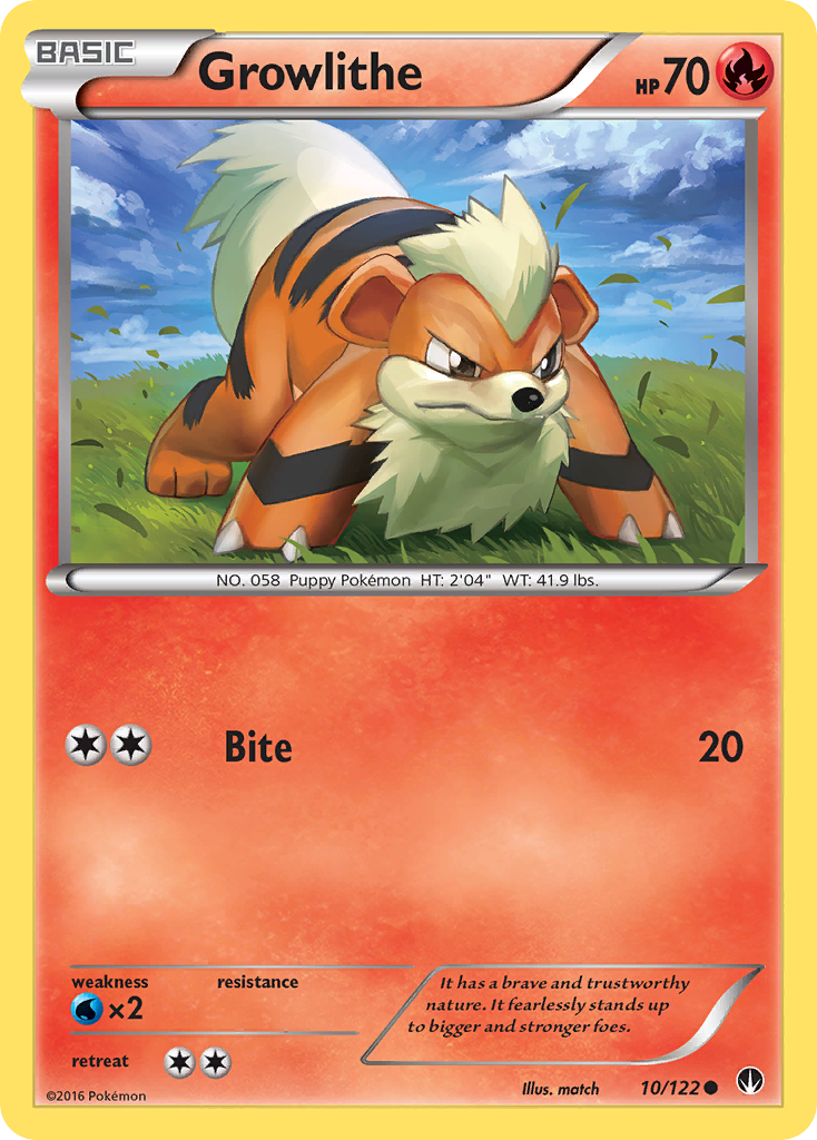 Growlithe (10/122) [XY: BREAKpoint] | Rock City Comics