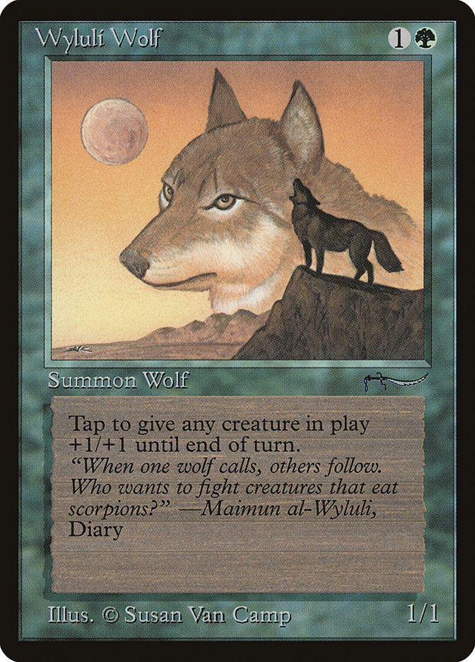 Wyluli Wolf (Light Mana Cost) [Arabian Nights] | Rock City Comics