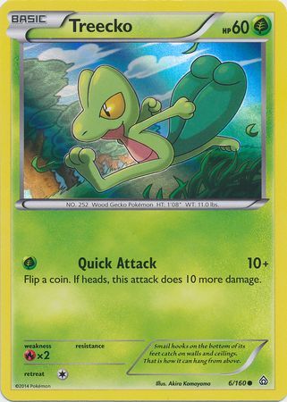 Treecko (6/160) (Sheen Holo) [XY: Primal Clash] | Rock City Comics