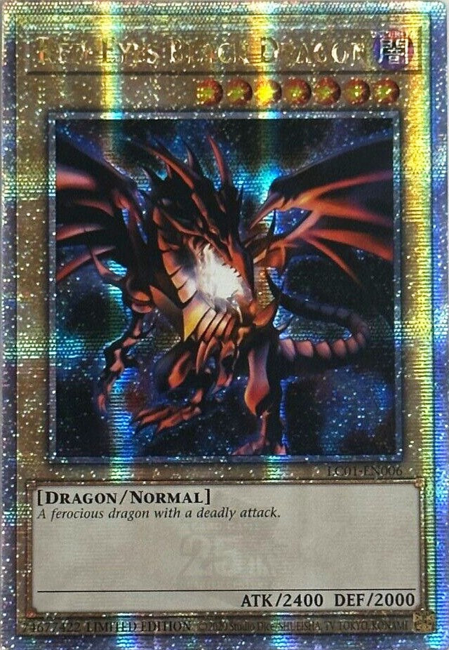 Red-Eyes Black Dragon (25th Anniversary) [LC01-EN006] Quarter Century Secret Rare | Rock City Comics