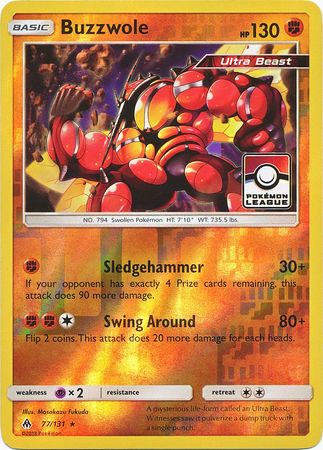 Buzzwole (77/131) (League Promo) [Sun & Moon: Forbidden Light] | Rock City Comics