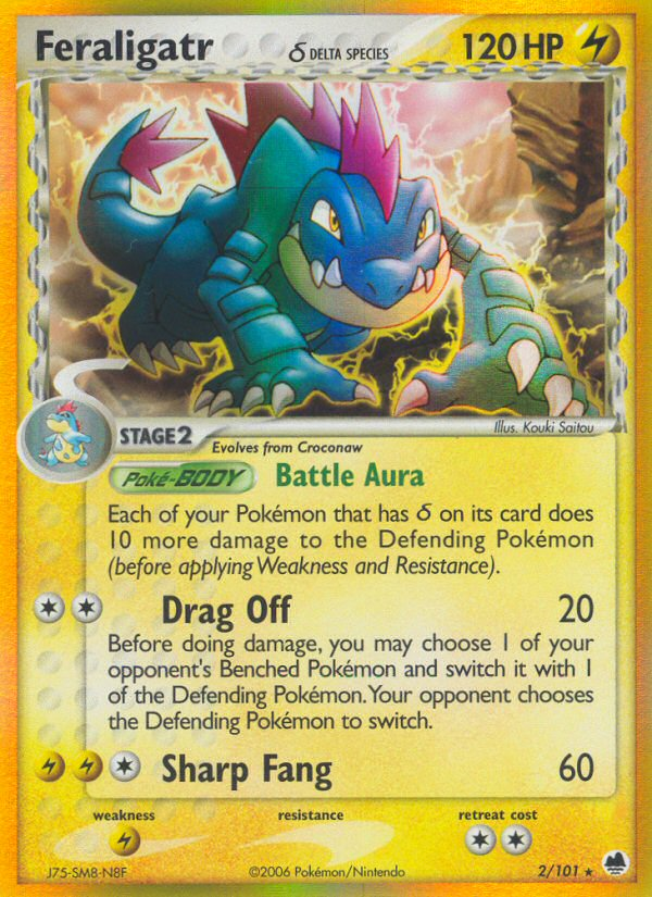 Feraligatr (2/101) (Delta Species) [EX: Dragon Frontiers] | Rock City Comics