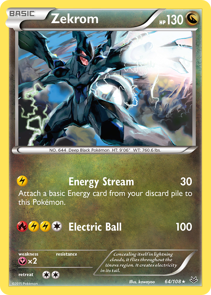 Zekrom (64/108) [XY: Roaring Skies] | Rock City Comics