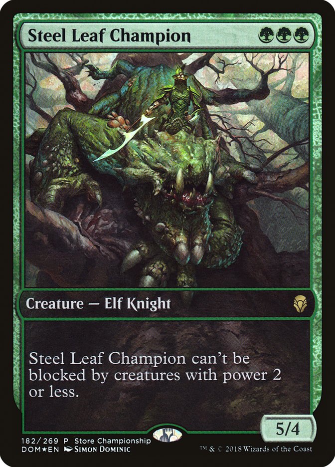 Steel Leaf Champion (Store Championship) [Dominaria Promos] | Rock City Comics