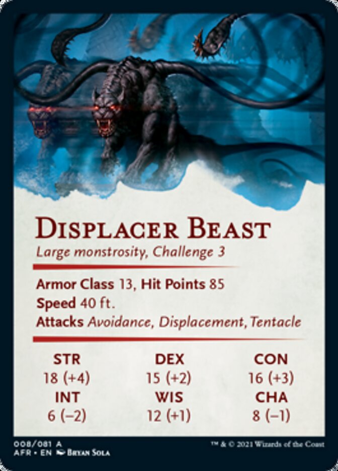 Displacer Beast Art Card [Dungeons & Dragons: Adventures in the Forgotten Realms Art Series] | Rock City Comics