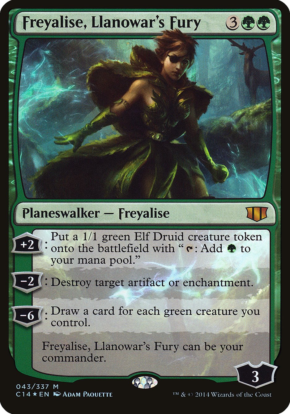 Freyalise, Llanowar's Fury (Oversized) [Commander 2014 Oversized] | Rock City Comics