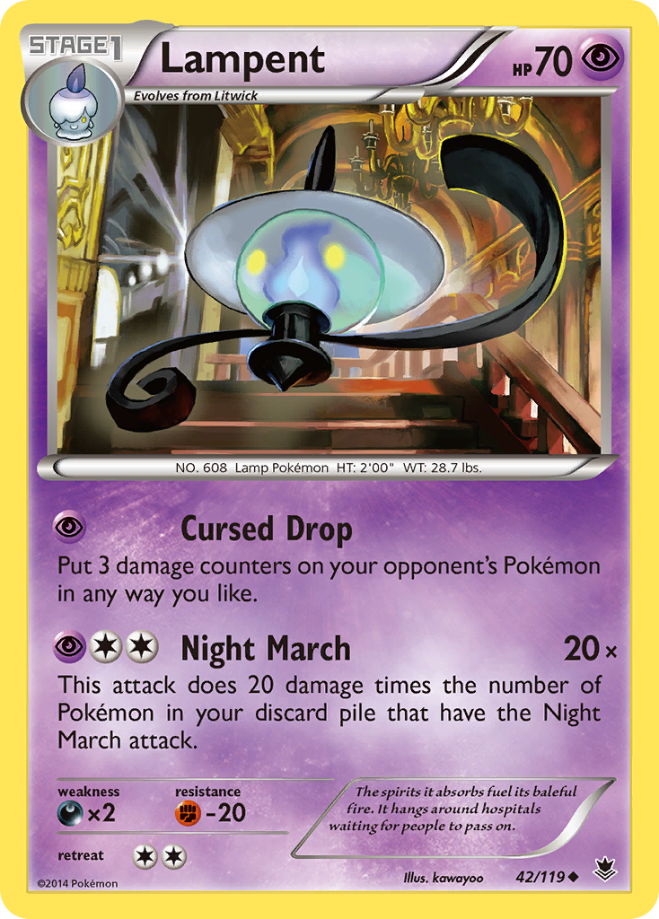 Lampent (42/119) [XY: Phantom Forces] | Rock City Comics