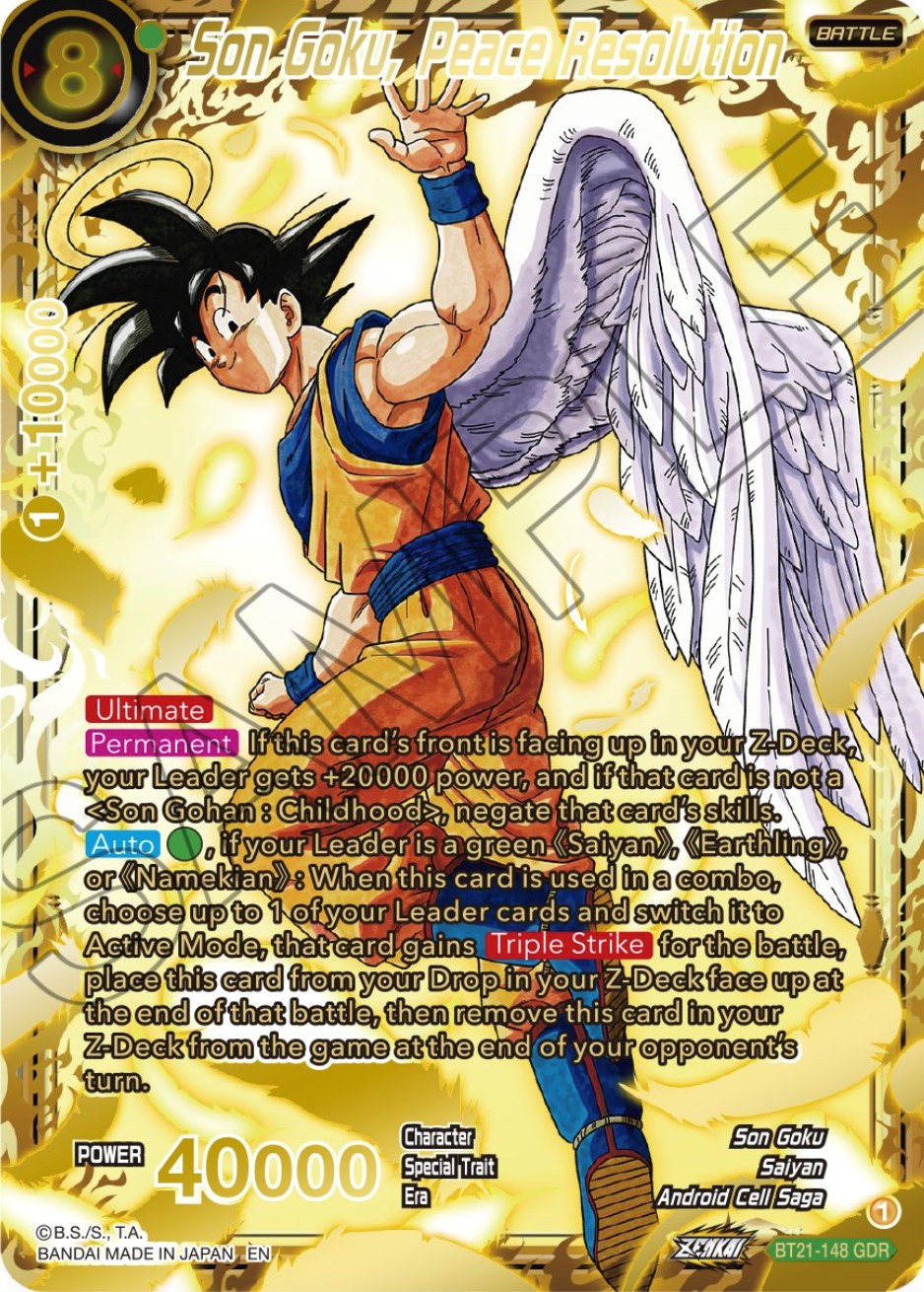 Son Goku, Peace Resolution (God Rare) (BT21-148) [Wild Resurgence] | Rock City Comics