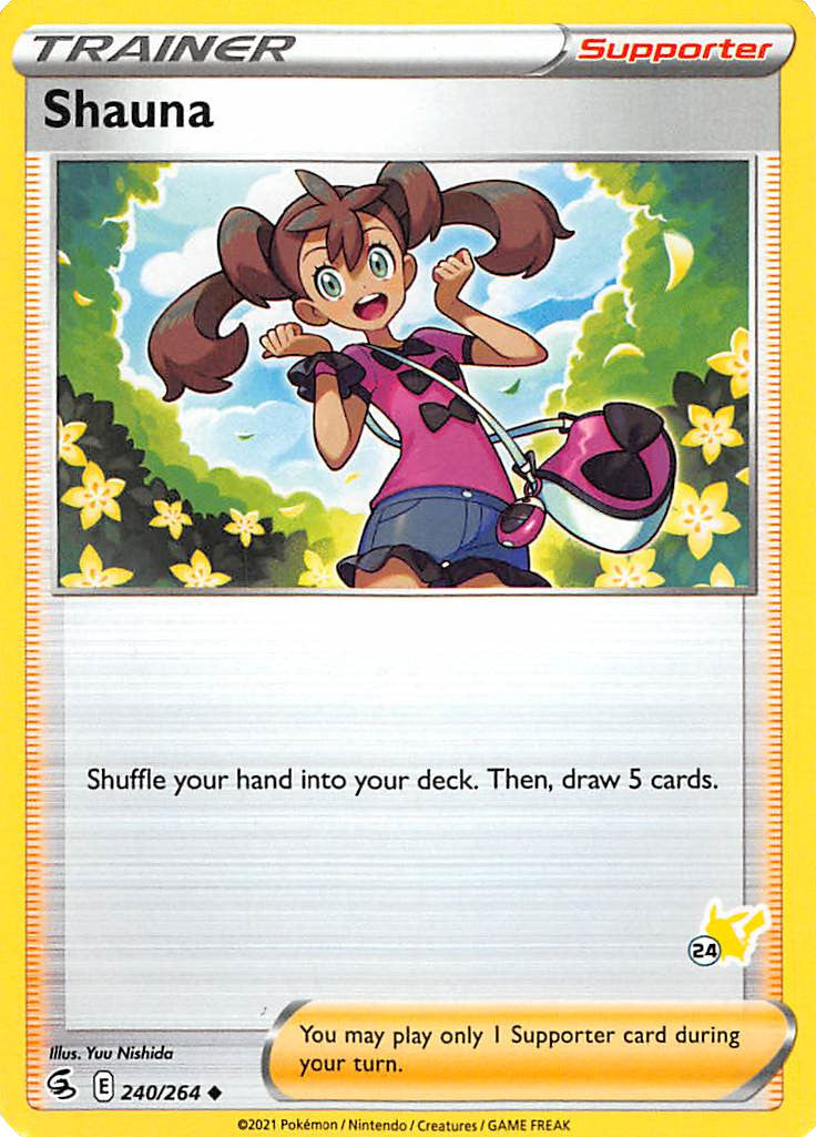 Shauna (240/264) (Pikachu Stamp #24) [Battle Academy 2022] | Rock City Comics