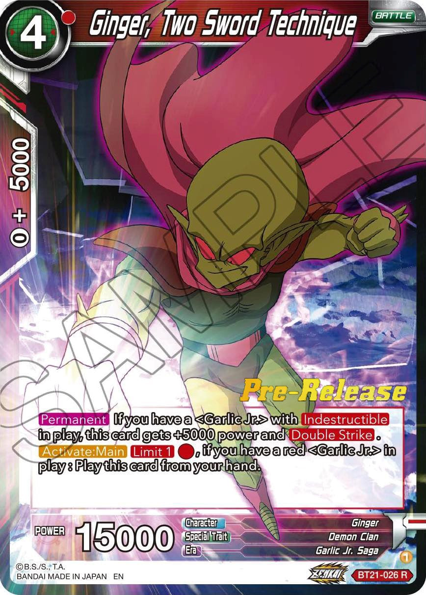 Ginger, Two Sword Technique (BT21-026) [Wild Resurgence Pre-Release Cards] | Rock City Comics