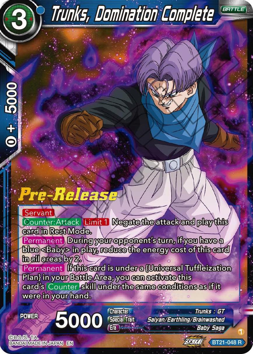 Trunks, Domination Complete (BT21-048) [Wild Resurgence Pre-Release Cards] | Rock City Comics