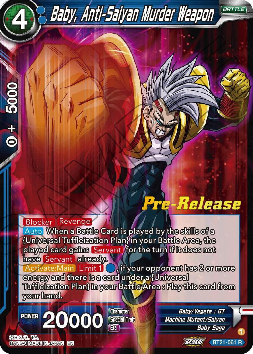 Baby, Anti-Saiyan Murder Weapon (BT21-061) [Wild Resurgence Pre-Release Cards] | Rock City Comics