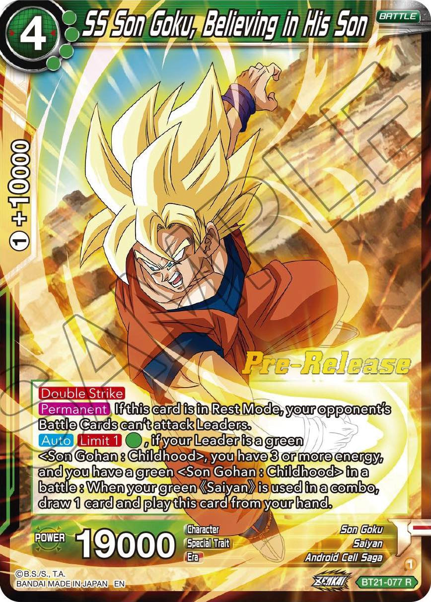 SS Son Goku, Believing in His Son (BT21-077) [Wild Resurgence Pre-Release Cards] | Rock City Comics