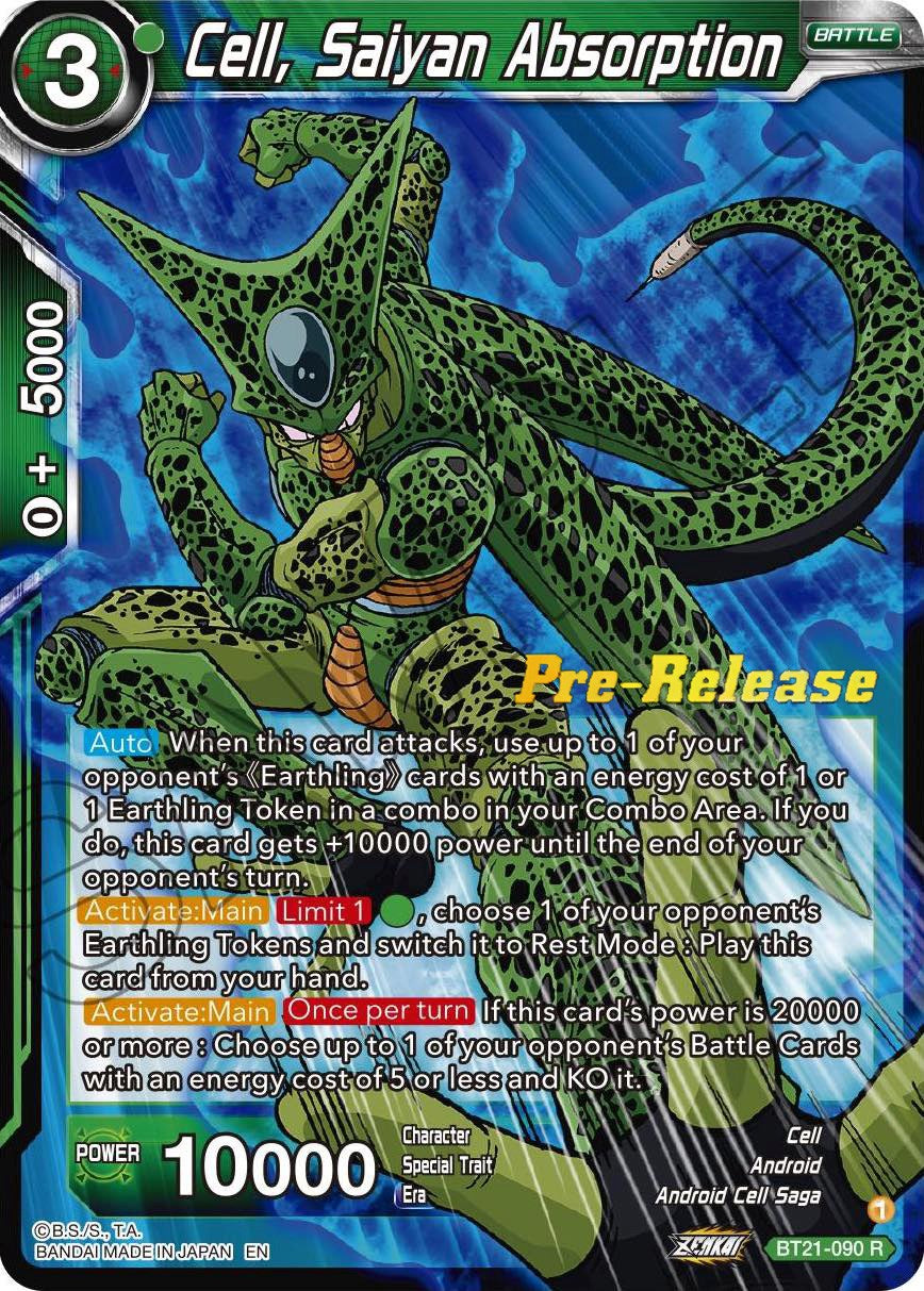 Cell, Saiyan Absorption (BT21-090) [Wild Resurgence Pre-Release Cards] | Rock City Comics