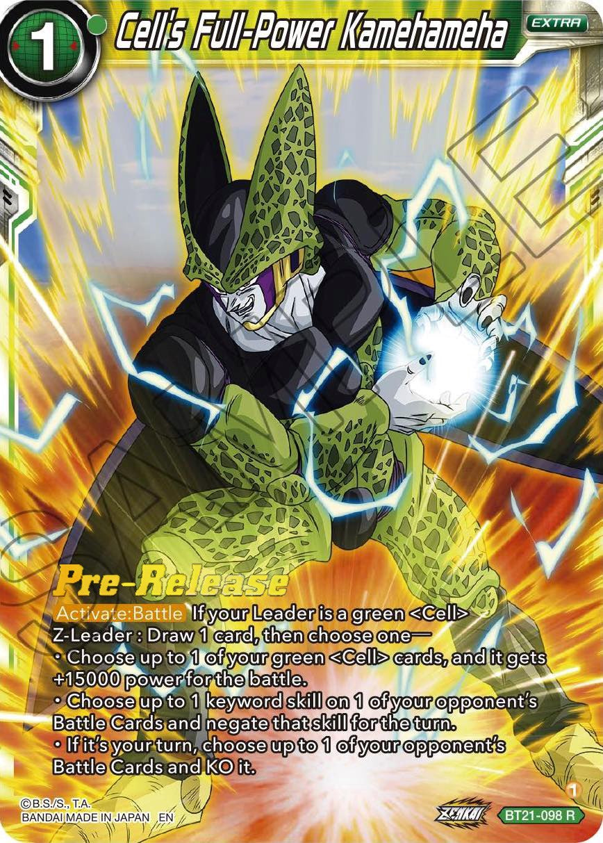 Cell's Full-Power Kamehameha (BT21-098) [Wild Resurgence Pre-Release Cards] | Rock City Comics