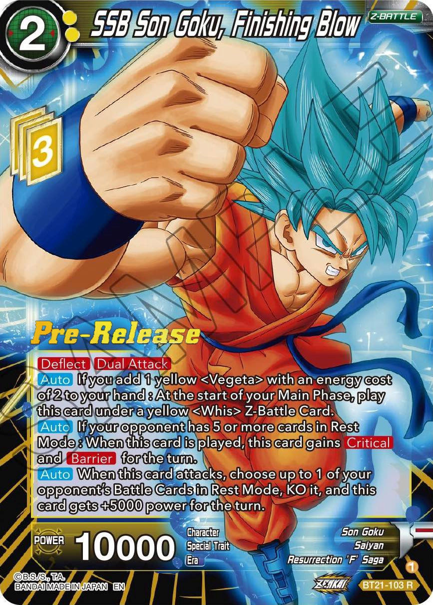 SSB Son Goku, Finishing Blow (BT21-103) [Wild Resurgence Pre-Release Cards] | Rock City Comics