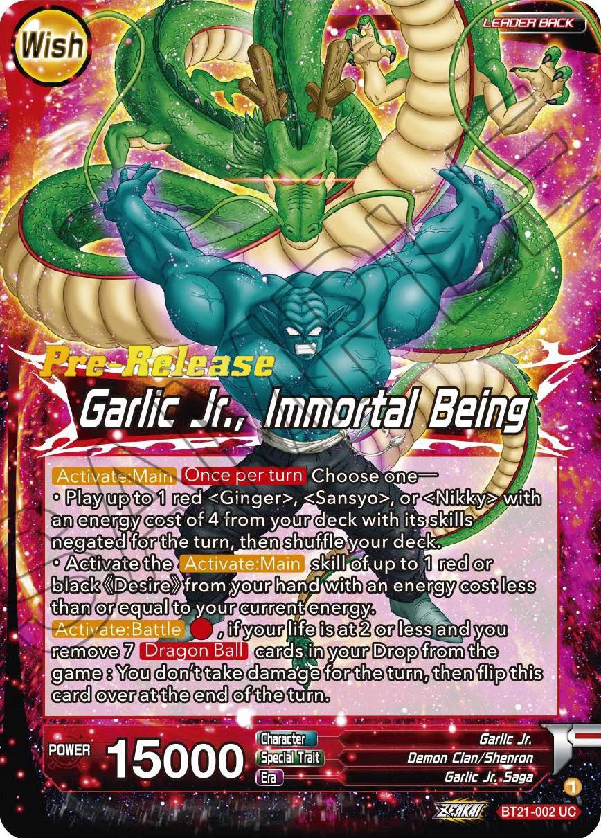 Garlic Jr. // Garlic Jr., Immortal Being (BT21-002) [Wild Resurgence Pre-Release Cards] | Rock City Comics