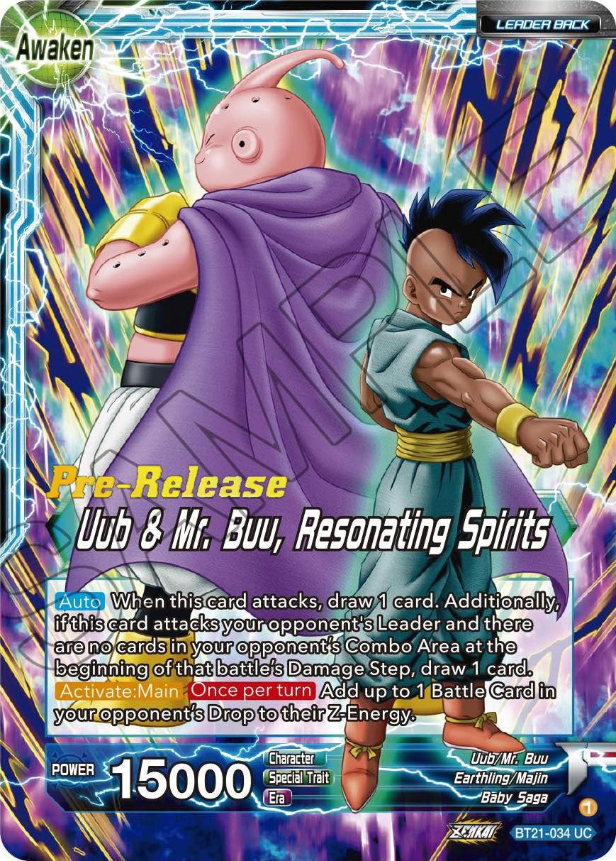 Uub // Uub & Mr. Buu, Resonating Spirits (BT21-034) [Wild Resurgence Pre-Release Cards] | Rock City Comics