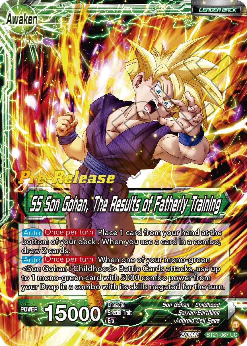 Son Gohan // SS Son Gohan, The Results of Fatherly Training (BT21-067) [Wild Resurgence Pre-Release Cards] | Rock City Comics