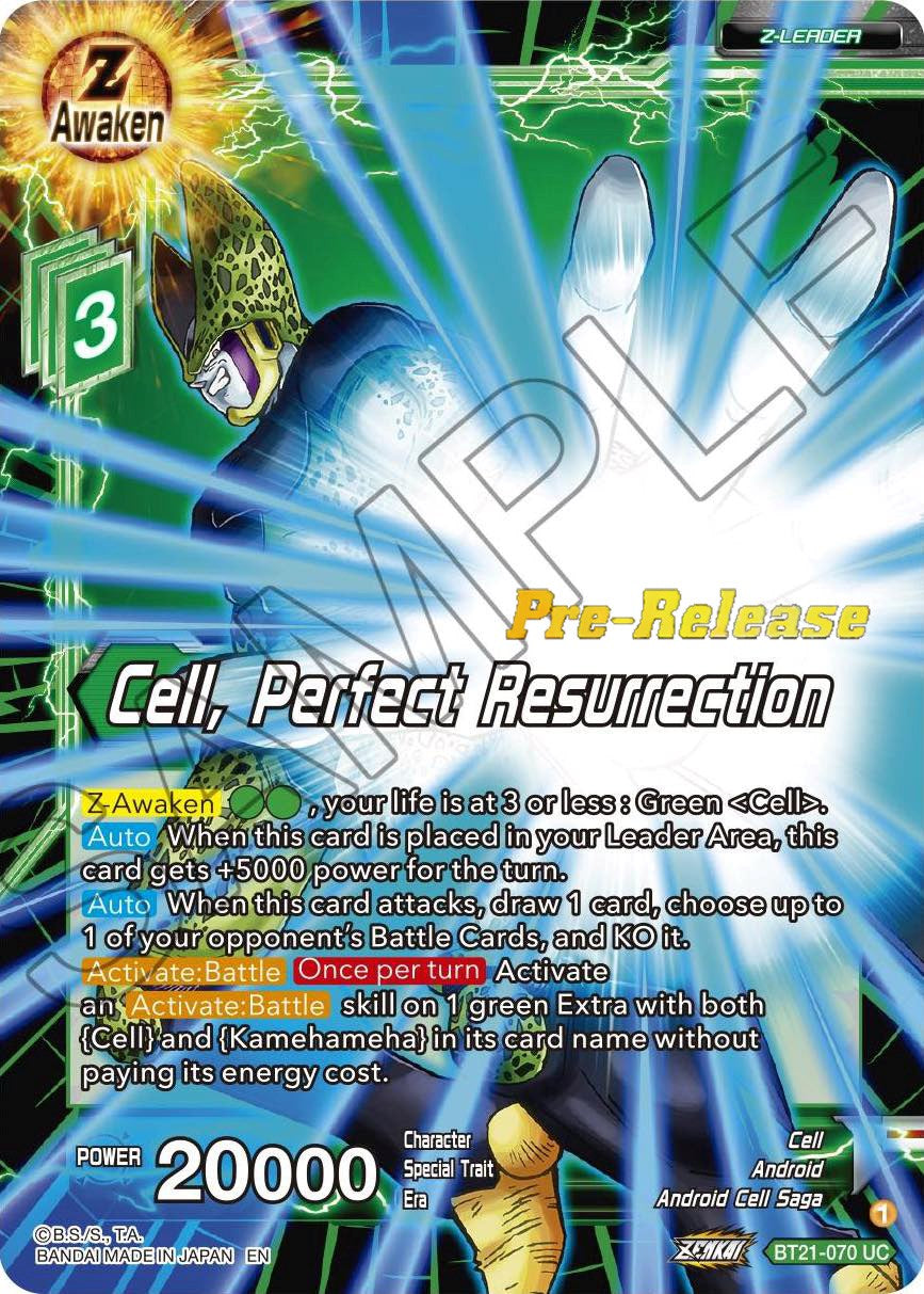 Cell, Perfect Resurrection (BT21-070) [Wild Resurgence Pre-Release Cards] | Rock City Comics