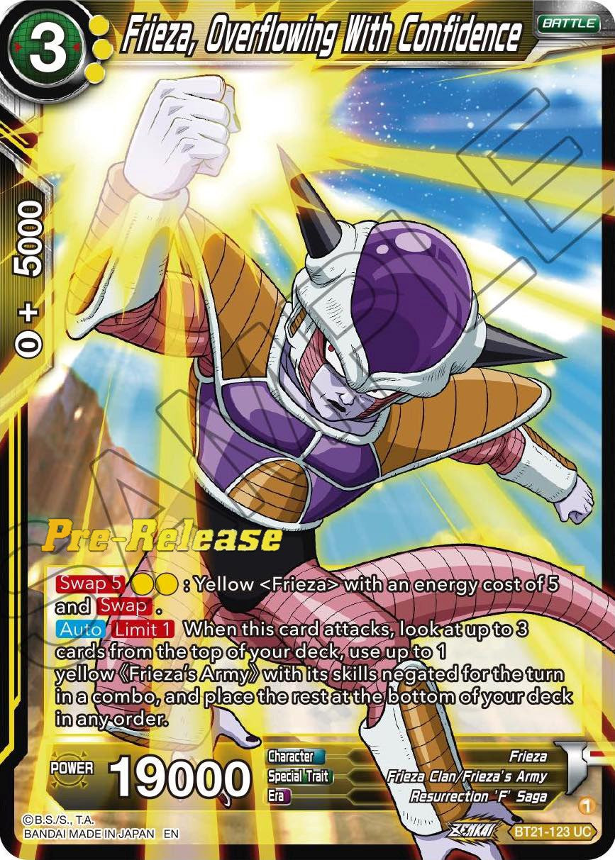 Frieza, Overflowing With Confidence (BT21-123) [Wild Resurgence Pre-Release Cards] | Rock City Comics