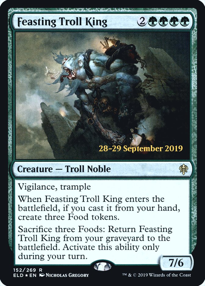 Feasting Troll King  [Throne of Eldraine Prerelease Promos] | Rock City Comics