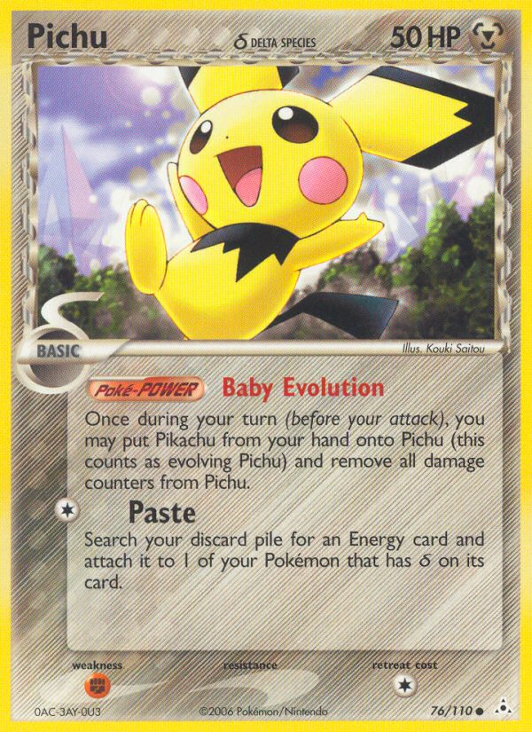 Pichu (76/110) (Delta Species) [EX: Holon Phantoms] | Rock City Comics