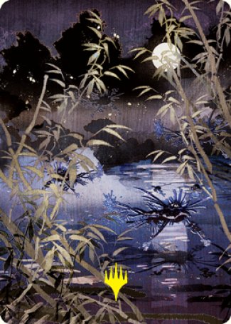 Swamp Art Card (Gold-Stamped Signature) [Kamigawa: Neon Dynasty Art Series] | Rock City Comics