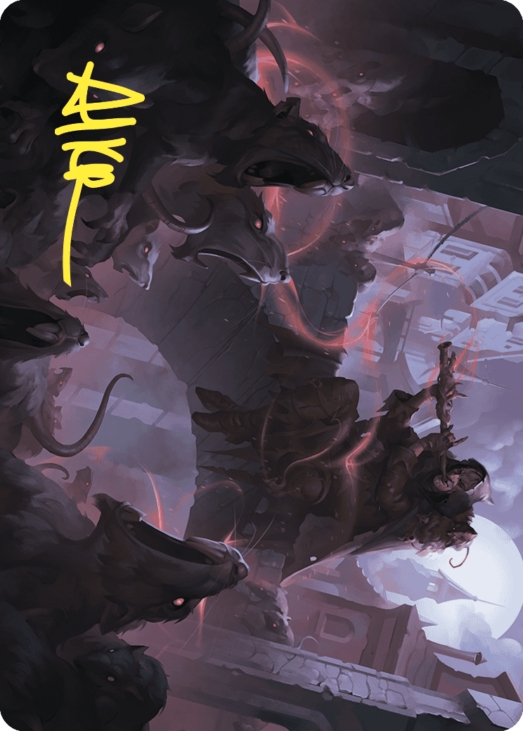 Gnawing Crescendo Art Card (Gold-Stamped Signature) [Wilds of Eldraine Art Series] | Rock City Comics