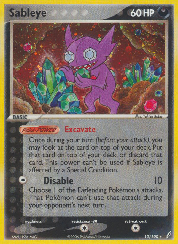 Sableye (10/100) [EX: Crystal Guardians] | Rock City Comics