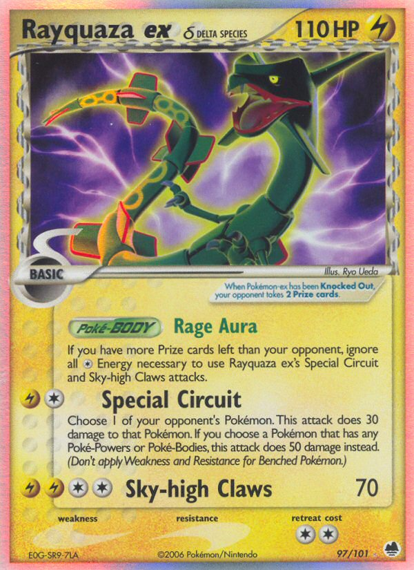 Rayquaza ex (97/101) (Delta Species) [EX: Dragon Frontiers] | Rock City Comics