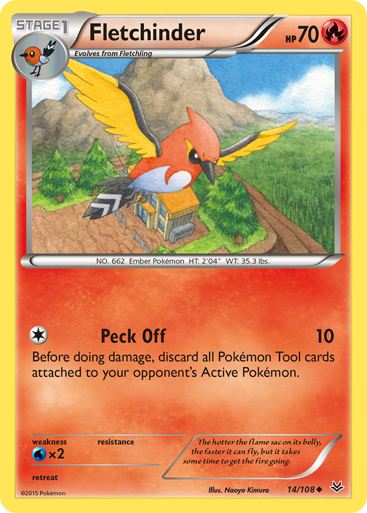 Fletchinder (14/108) [XY: Roaring Skies] | Rock City Comics