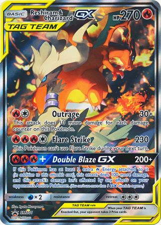 Reshiram & Charizard GX (SM201) (Jumbo Card) [Sun & Moon: Black Star Promos] | Rock City Comics