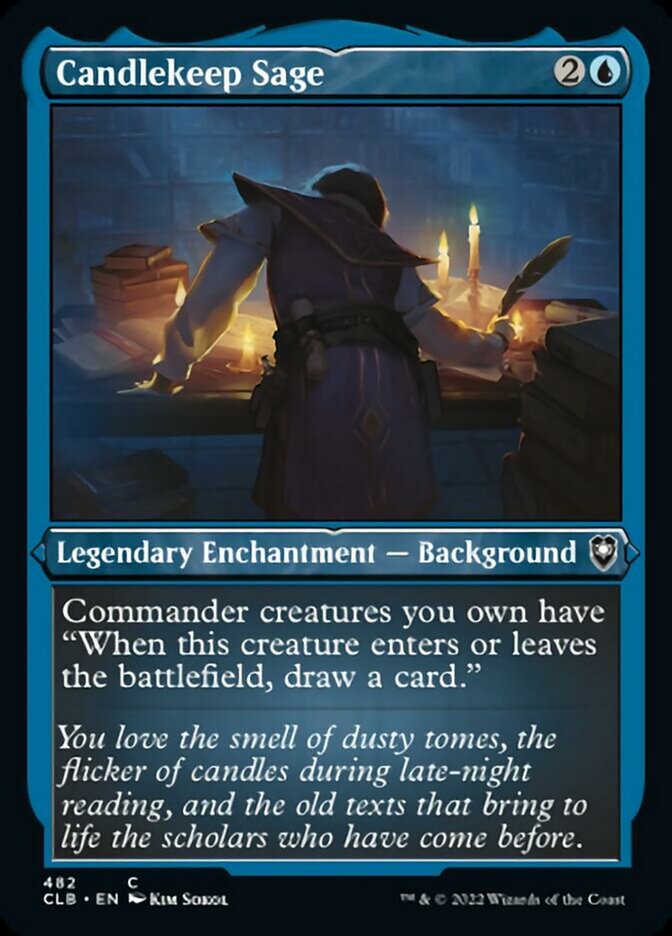 Candlekeep Sage (Foil Etched) [Commander Legends: Battle for Baldur's Gate] | Rock City Comics