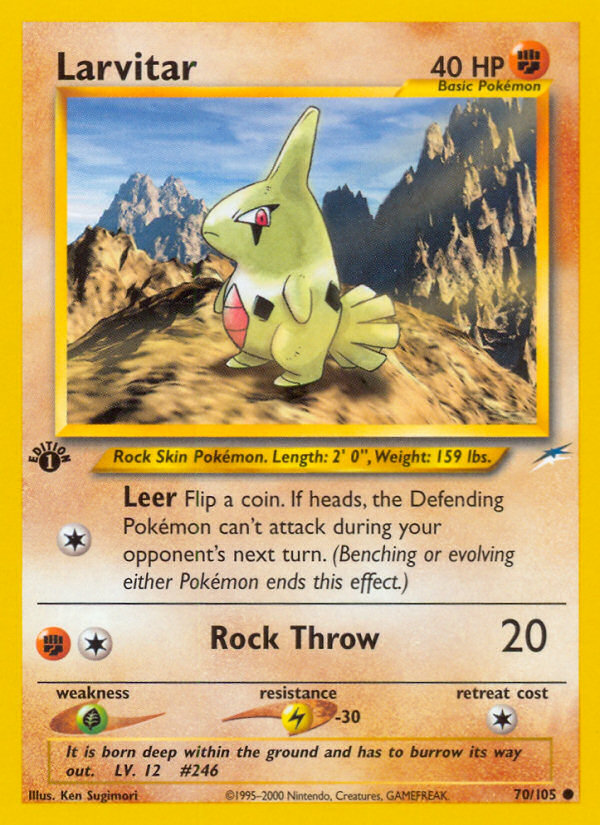 Larvitar (70/105) [Neo Destiny 1st Edition] | Rock City Comics