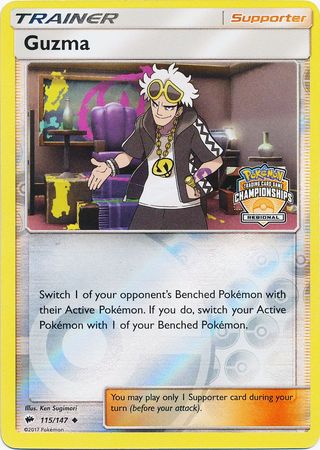 Guzma (115/147) (League Promo) [Sun & Moon: Burning Shadows] | Rock City Comics