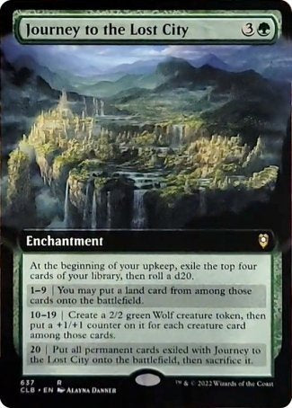 Journey to the Lost City (Extended Art) [Commander Legends: Battle for Baldur's Gate] | Rock City Comics